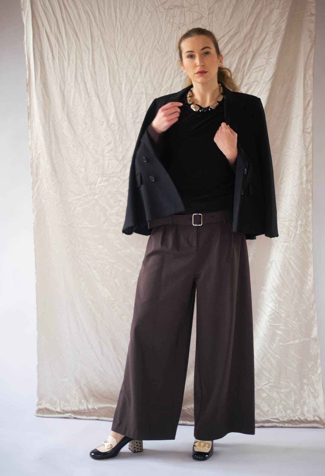 Double Breasted Blazer in Nero