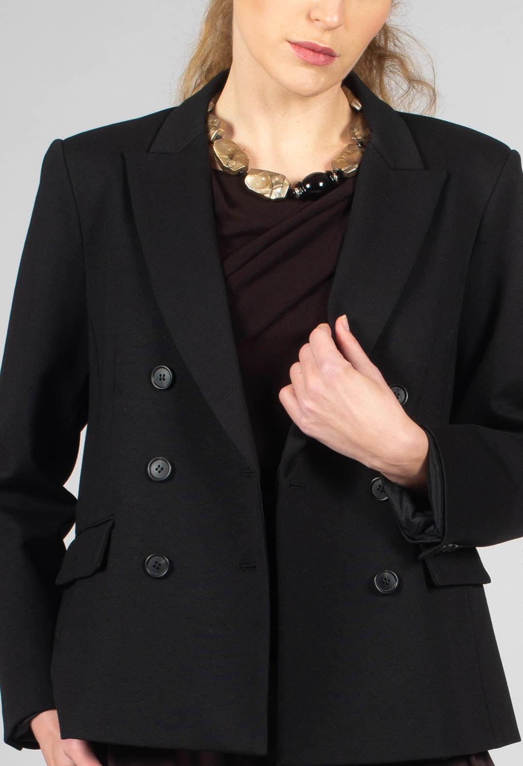Double Breasted Blazer in Nero