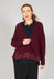 Knitted Cardigan with Frill Hem in Rumba