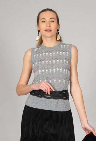 Parks Sleeveless Jumper in Grey