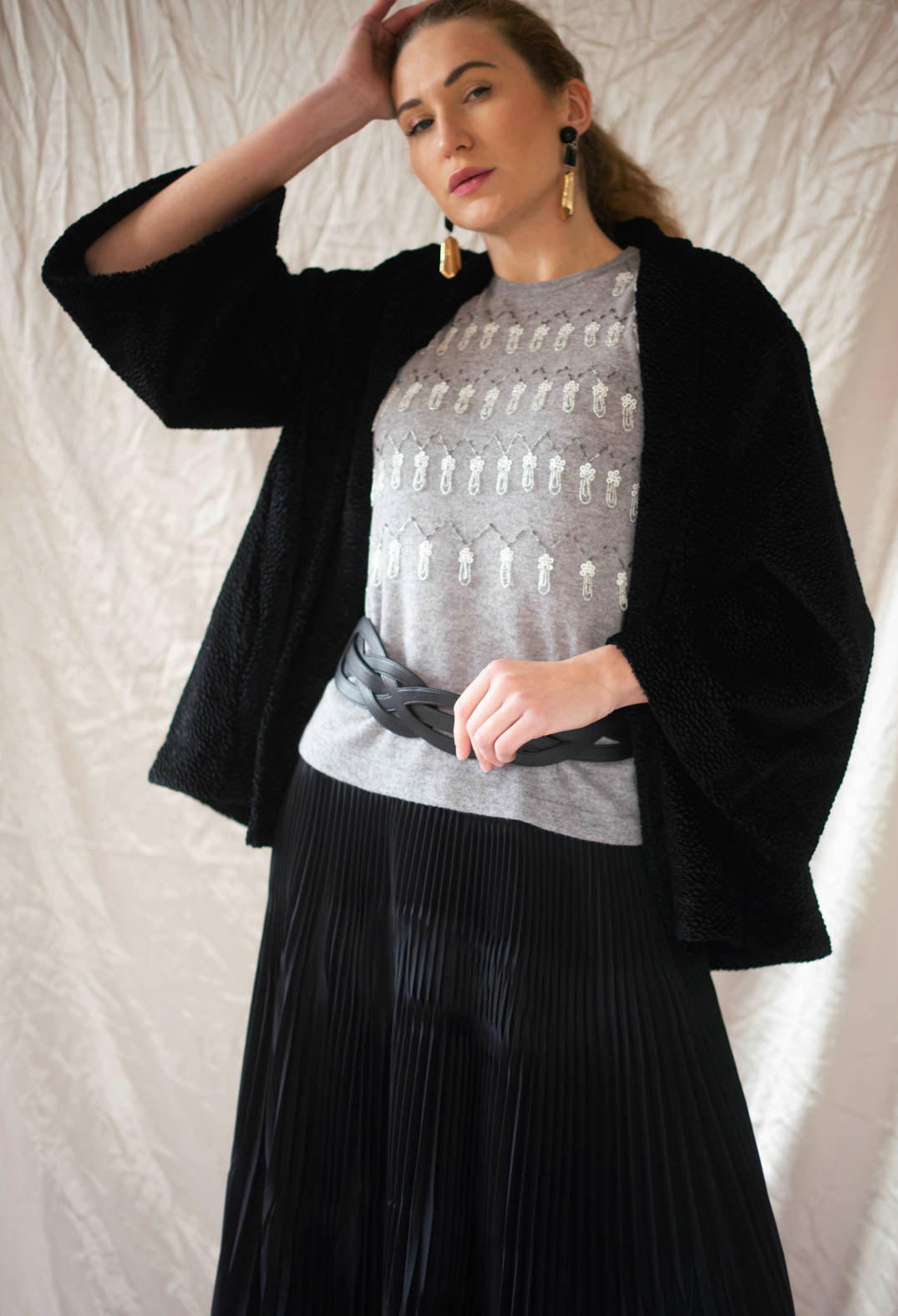 Parks Sleeveless Jumper in Grey