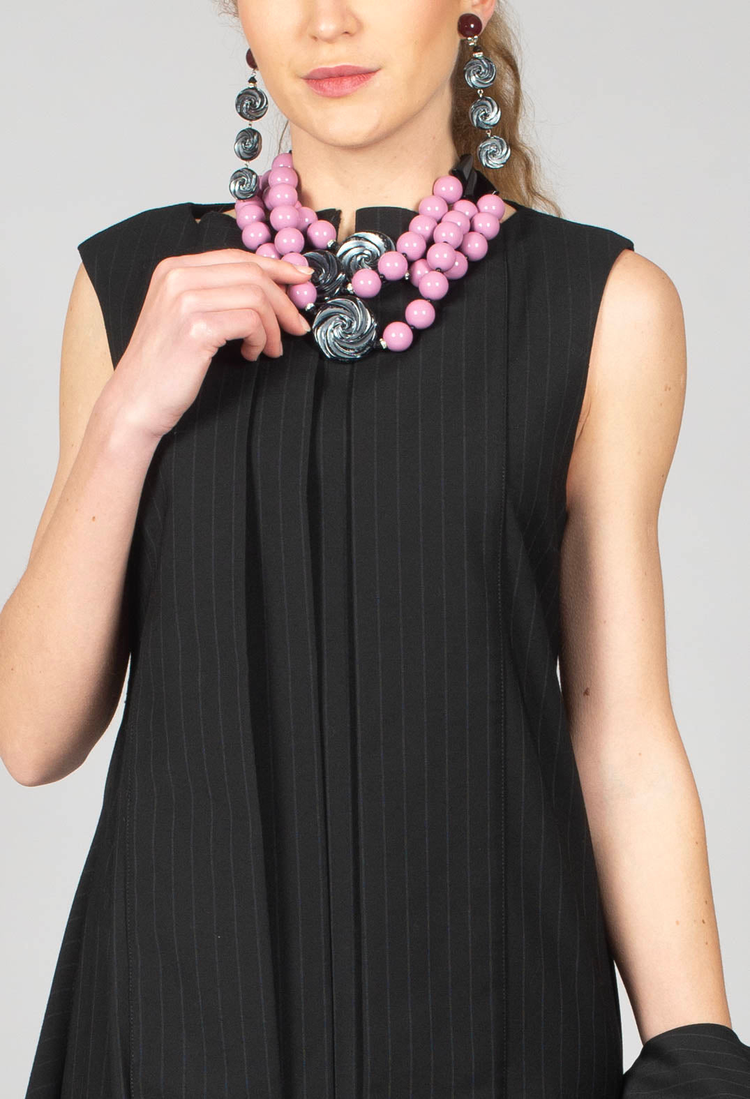 Sleeveless Smock Dress in Nero