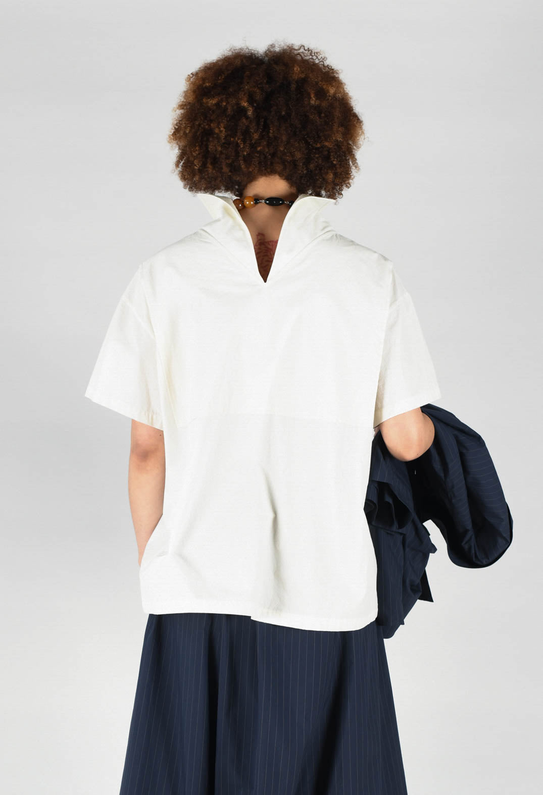 Sailor Collar Blouse in Off White