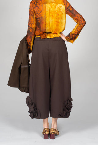 Cropped Trousers with Embellishment Detail in Java