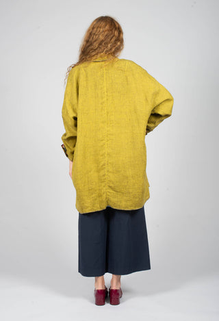 Linen Trench Coat in Original Mustard
