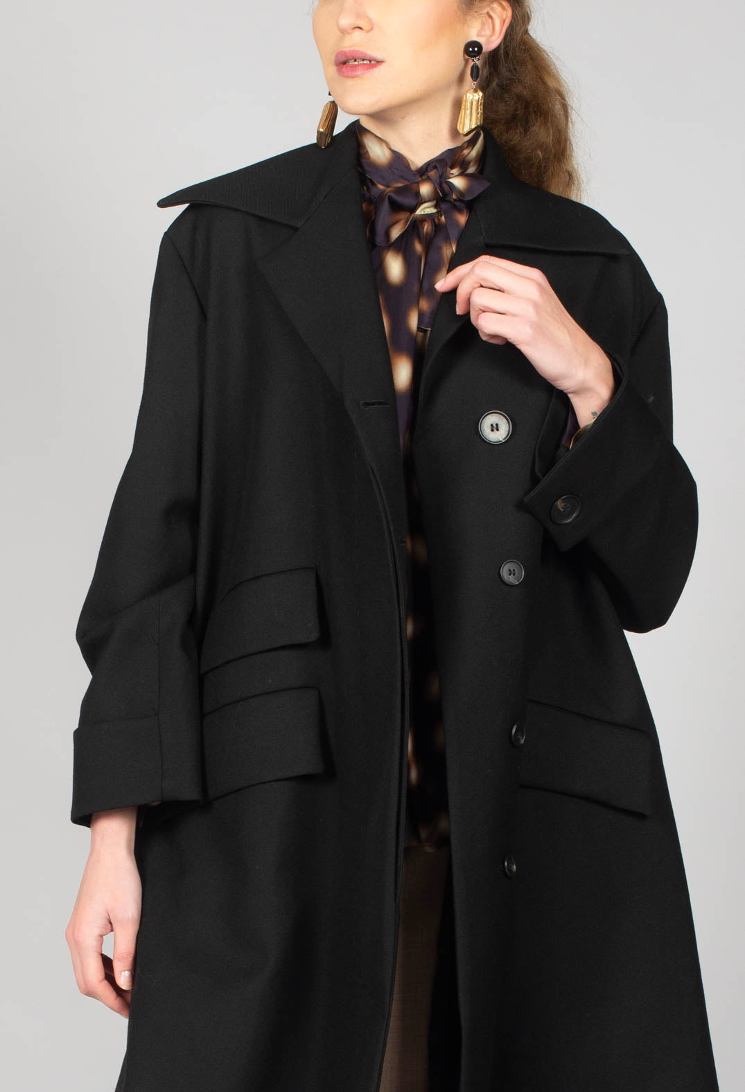 Overcoat in Degas Nero