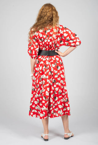 Cotton Midi Dress in Squirrel