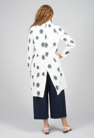Citrus Print White Coat