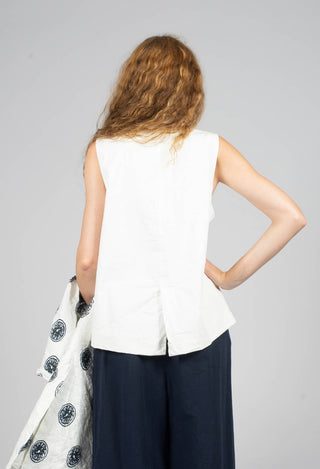 Sleeveless Blazer CC in Milk