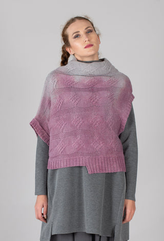 Short Sleeve Knitted Jumper in Pink