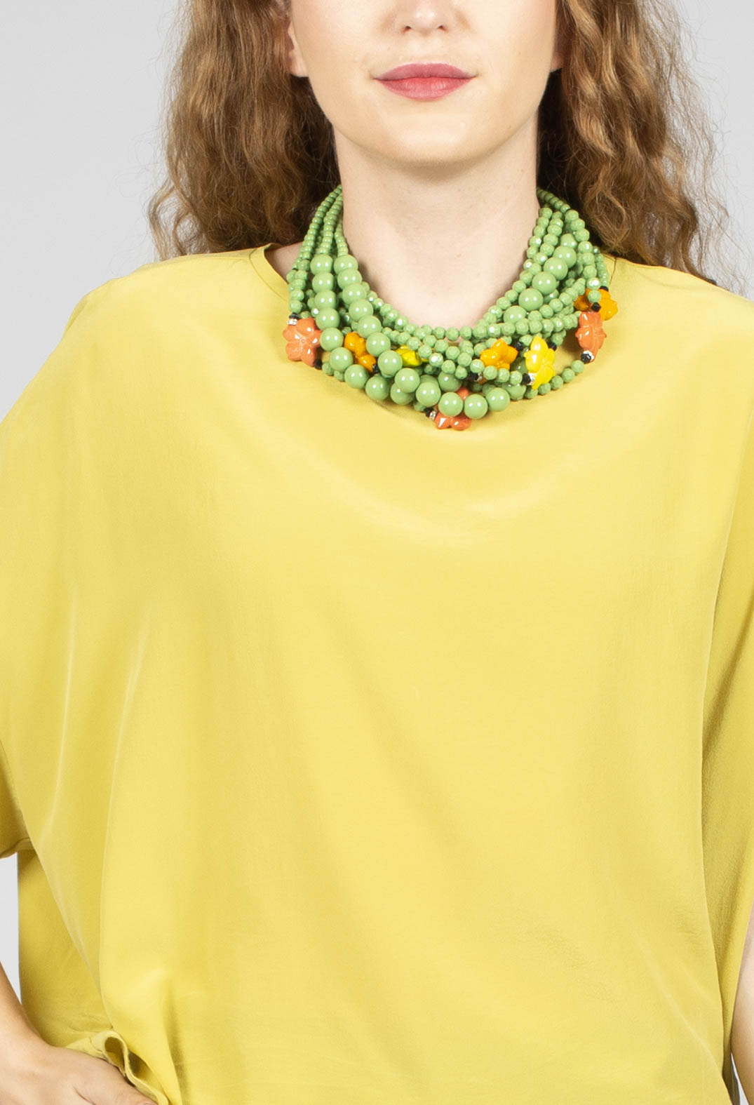 Drop Shoulder Short Sleeve Top in Yellow