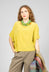 Drop Shoulder Short Sleeve Top in Yellow