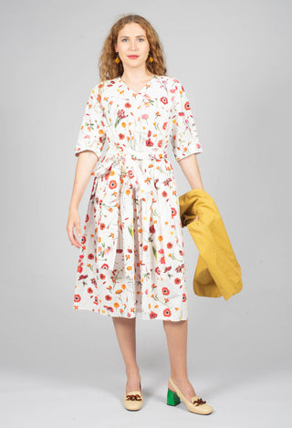 Roele Dress in Red Flower Print