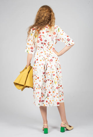 Roele Dress in Red Flower Print