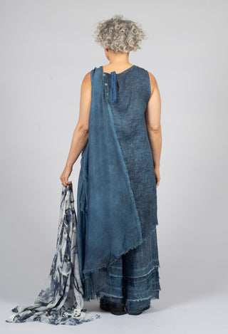 Sleeveless Midi Dress in Blue Matisse