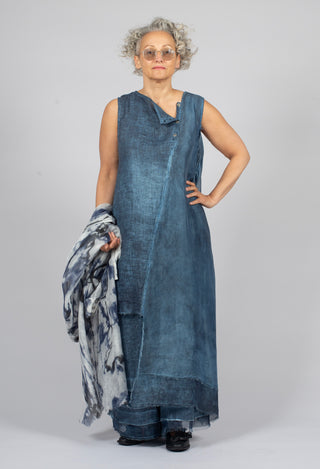 Sleeveless Midi Dress in Blue Matisse