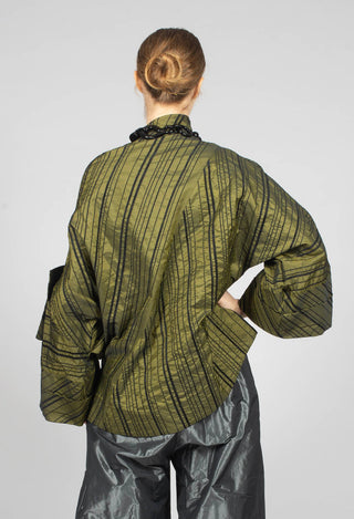 Top with Fabric Rose in Lime