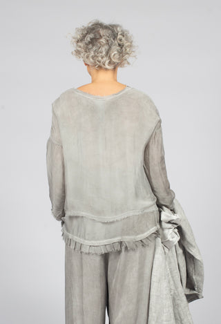 V-Neck Top in Grey Shadow