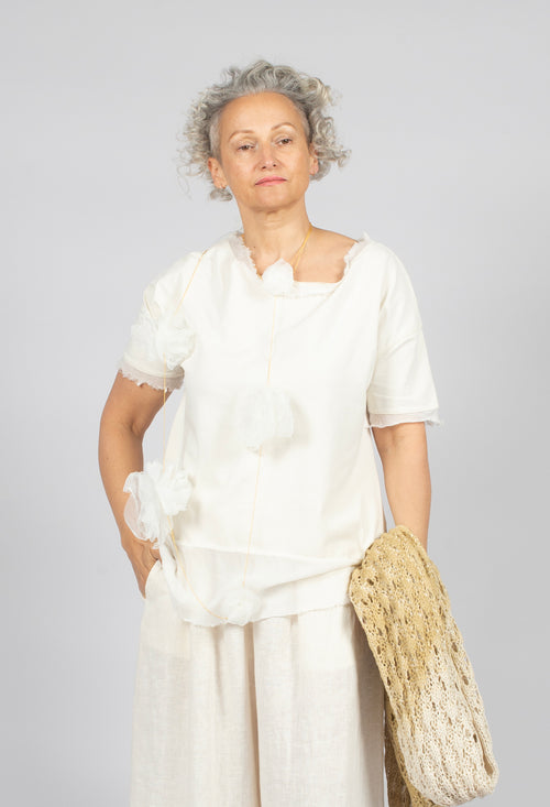 Short Sleeve T-Shirt in Antique White