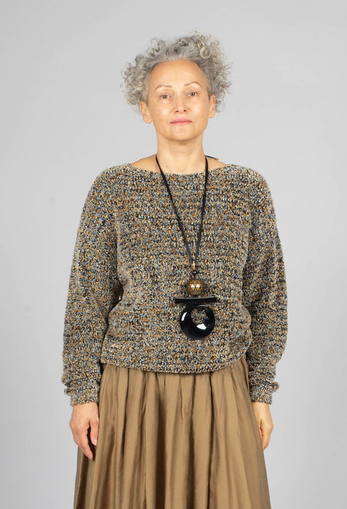 Long Sleeve Jumper in Medium Blue
