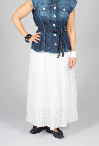 Gathered Skirt in White