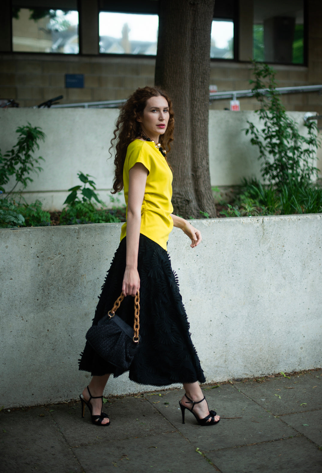 Mira Draped Top in Citrine