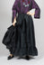 Beatrice B Taffeta Frill Hem Skirt in Black - Olivia May