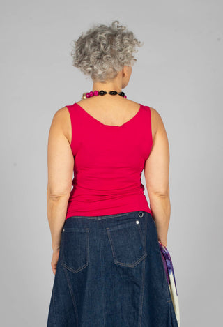 Anais T-Shirt Vest in Raspberry