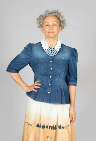 Nicety Top in Denim Blue