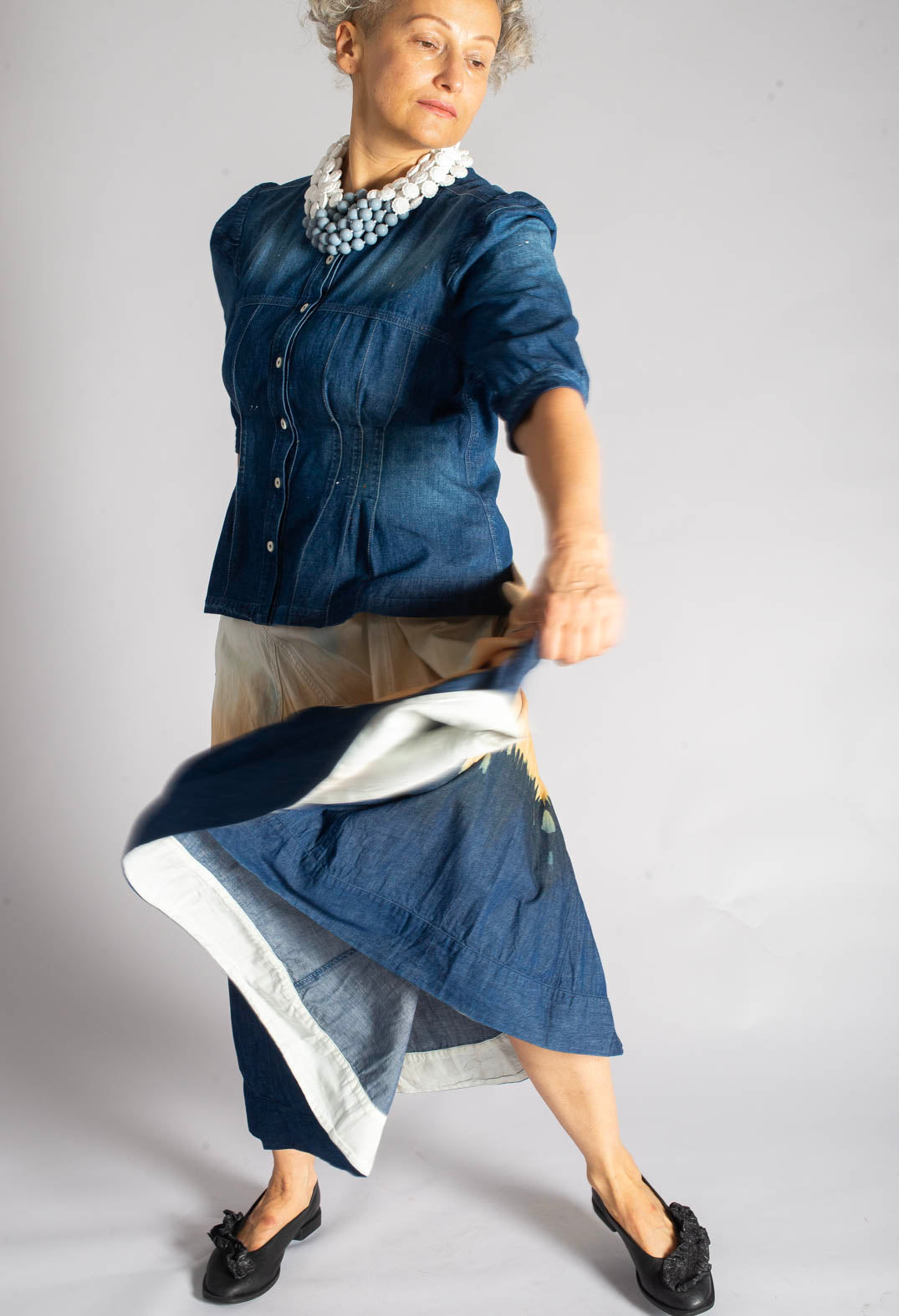 Nicety Top in Denim Blue