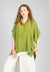 Torre Shirt with Pointed Hem in Wasabi