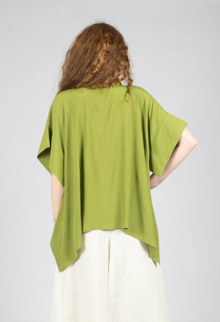 Torre Shirt with Pointed Hem in Wasabi