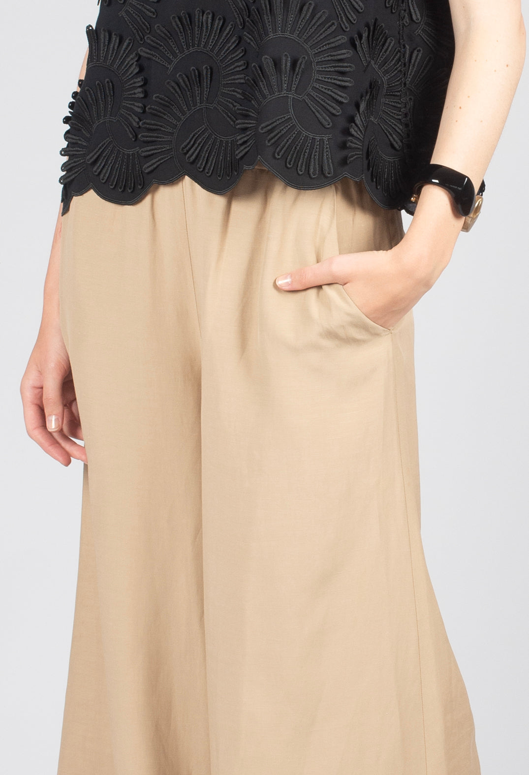 Fedra Flared Trousers in Cafe Au Lait