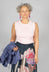 Knit Top with Crystals in Flamingo