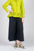Vega Wide Leg Trousers with Lace Insert in Black