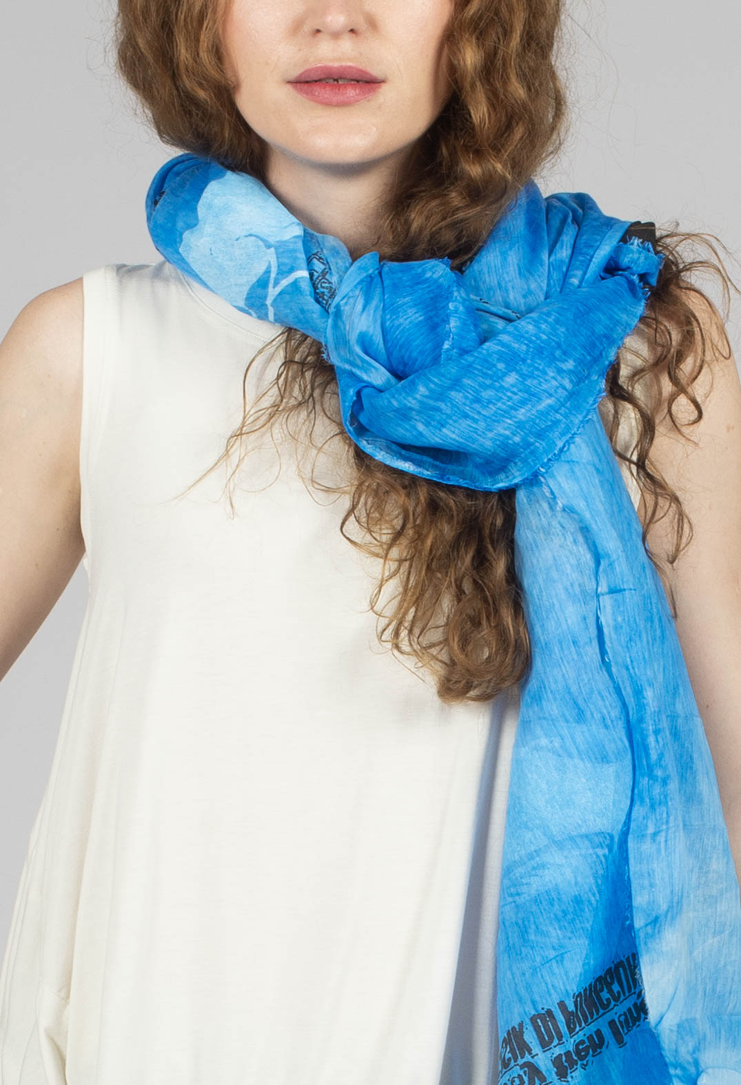 Curved Sleeveless Top in Galaxy