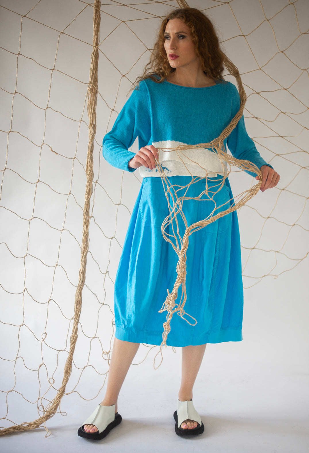 Seam Detail Dress in Malibu