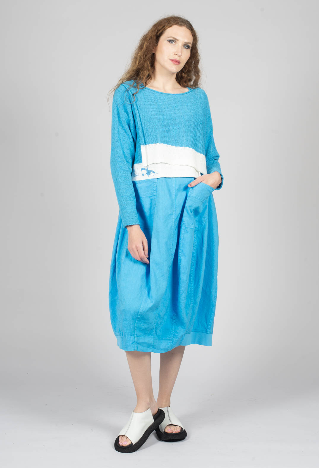 Seam Detail Dress in Malibu