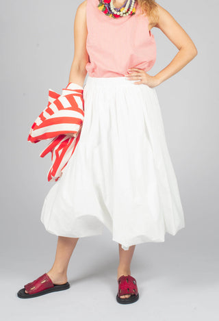 Knee Length Skirt in Milk