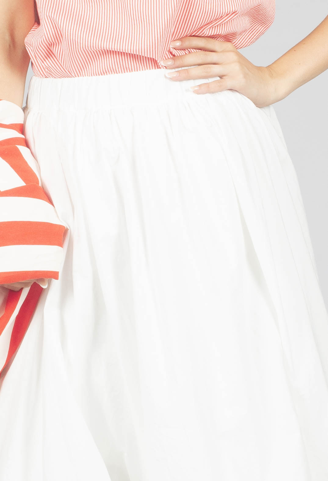 Knee Length Skirt in Milk