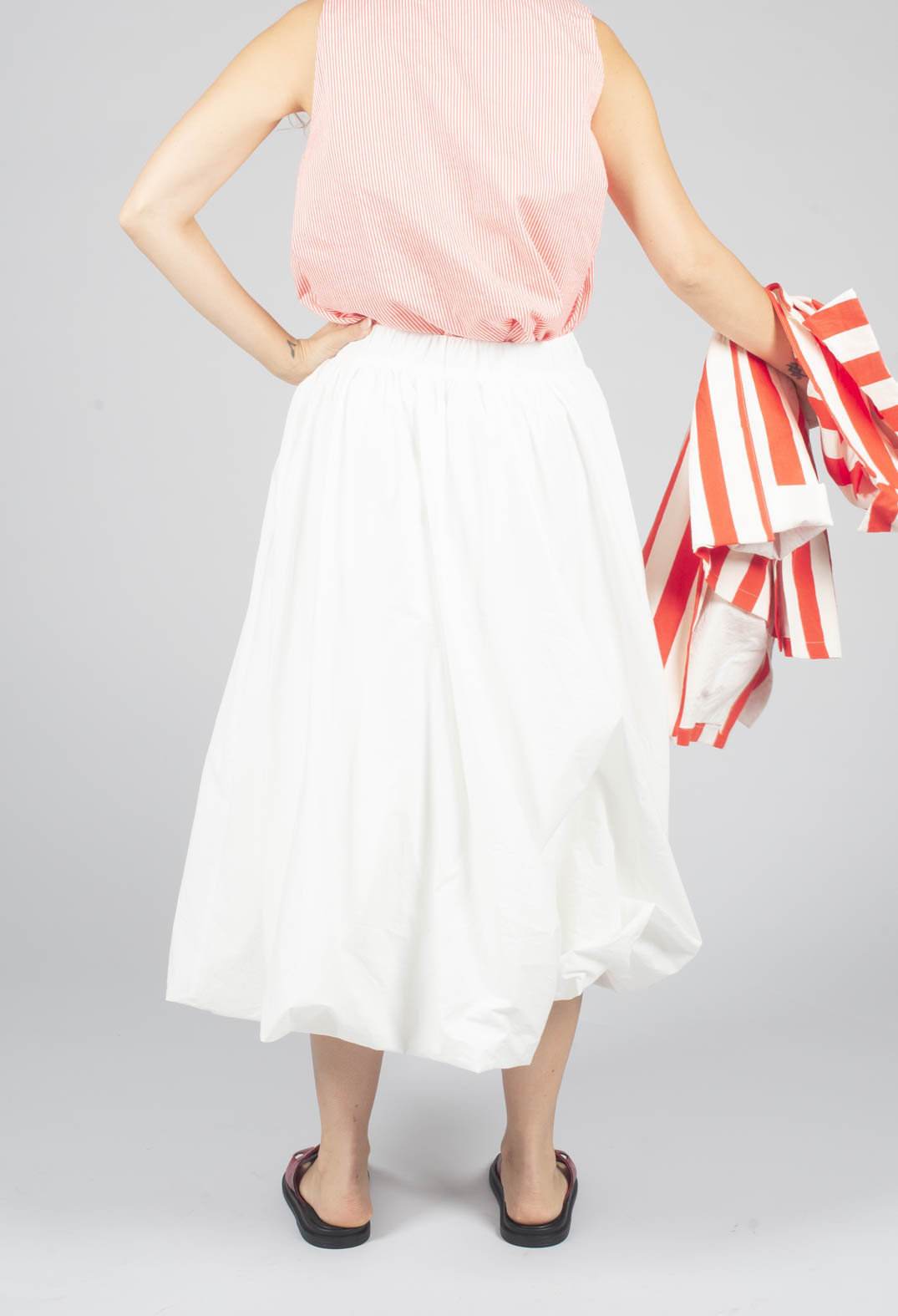 Knee Length Skirt in Milk