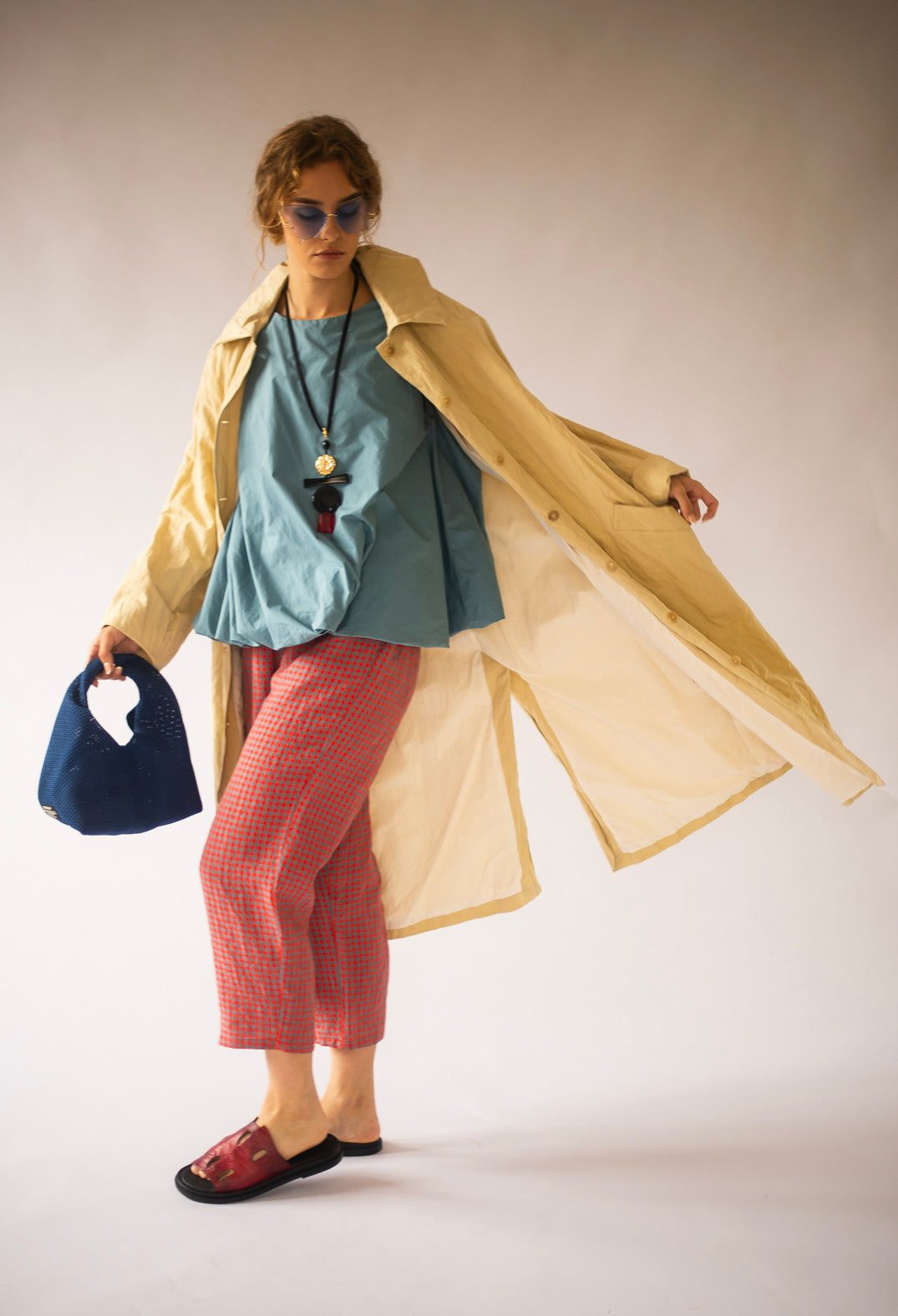Trouser in Sky Poppy
