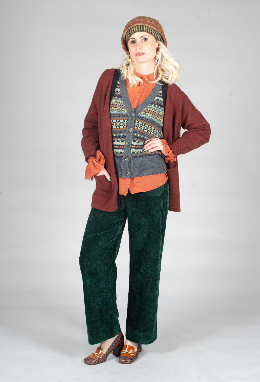 Washed Silk Blend Shirt with Lace in Caramel