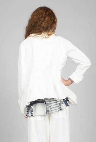 Peplum Hem Jacket in Starwhite