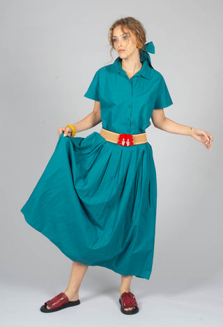 Shirt Dress in Sea