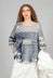 Oversized Lightweight Cotton Top in Navy Print