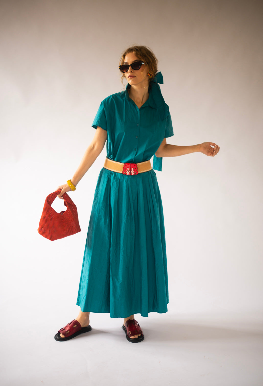 Shirt Dress in Sea