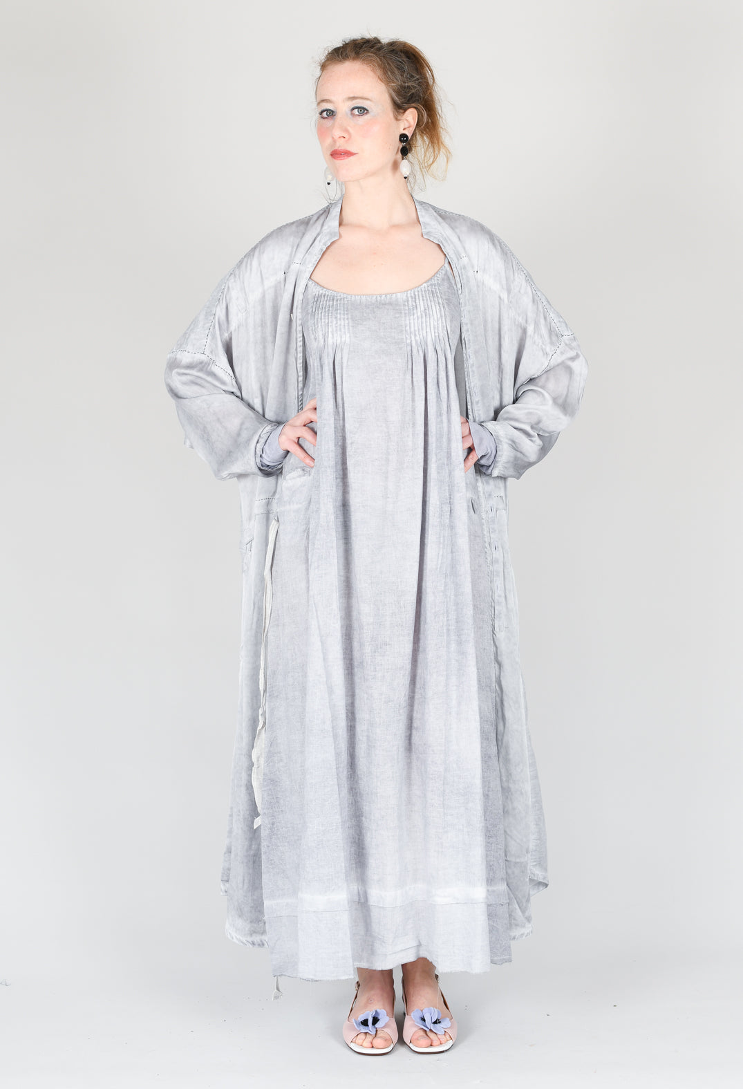 Tie Dress in Original Grey