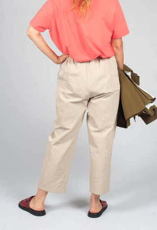 Barrel Leg Trouser in Ecru