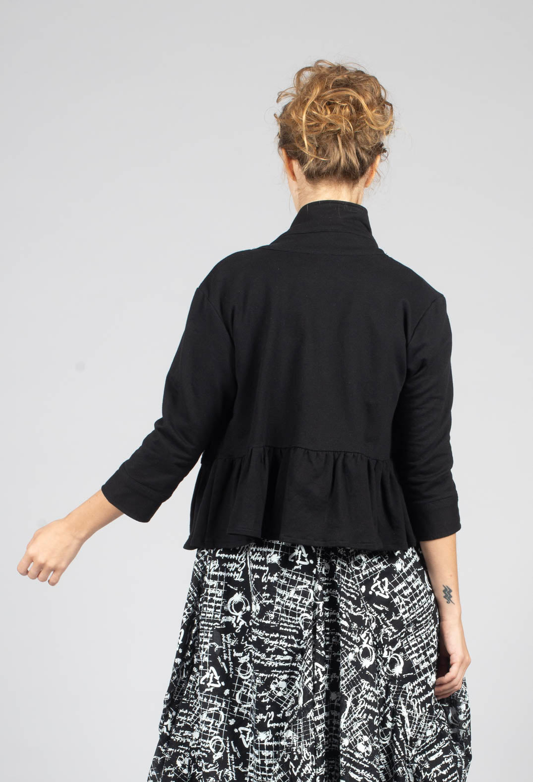 Peplum Jacket in Black